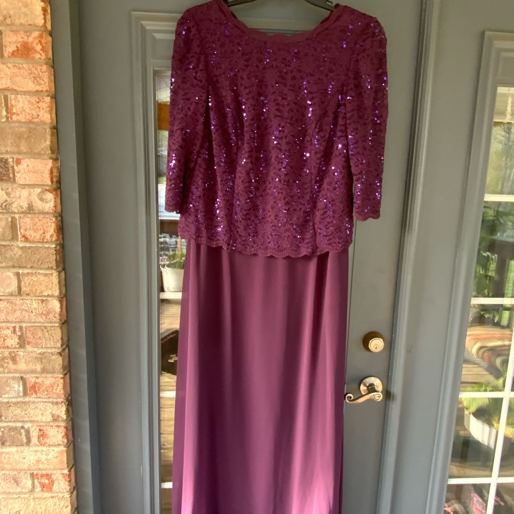 Elegant Purple Sequin Dress